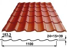 Кровельный профиль Weckman Тип 4/1100